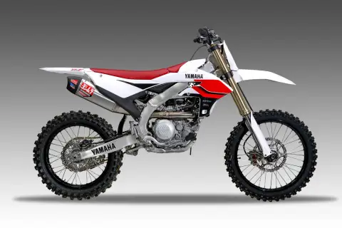 YZ450F '26- YOSHIMURA RS-12 STAINLESS TITANIUM HYBRID FULL EXHAUST, W/ ALUMINUM MUFFLER