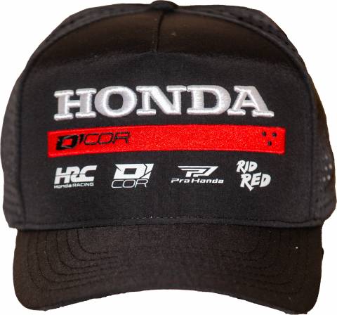 D-COR Honda Factory2 Snap Back Black - Part 70-157-1