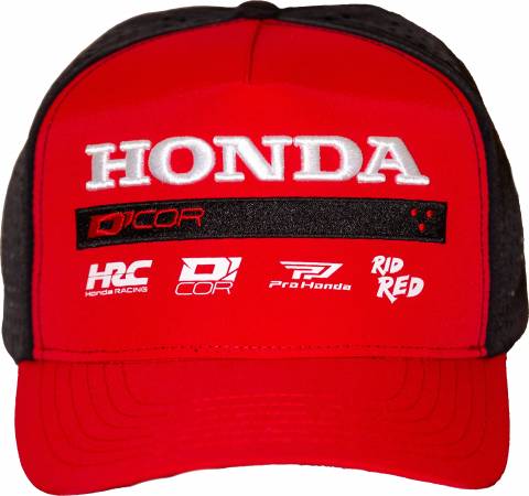 D-COR Honda Factory2 Snap Back Red Cap - Adjustable Fit and Durable Design