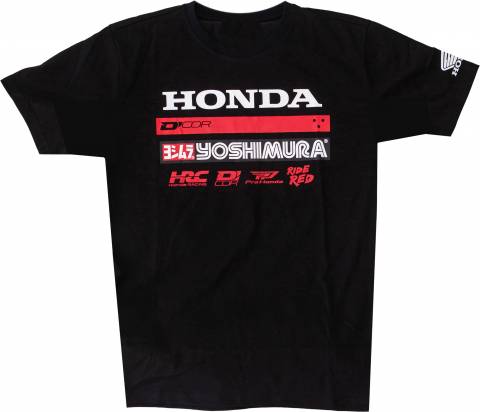 D-COR Honda Factory2 Tee Black Large Part 80-131-3