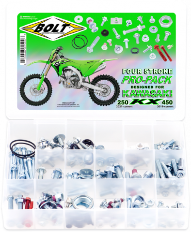 BOLT Propack Kawasaki 4-Stroke & 2-Stroke Engine Fastener Kit KXPP-19F