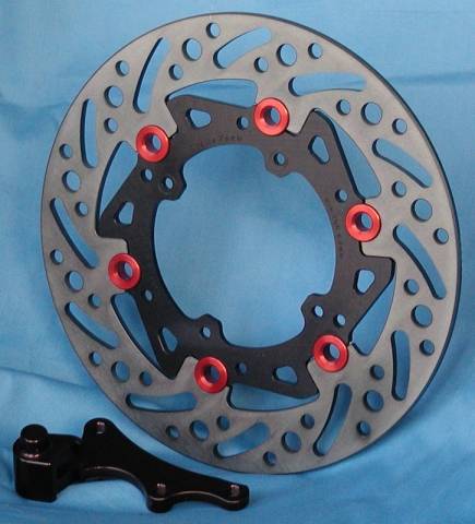 BRAKE TECH IRON SUPERMOTO O/S ROTOR & CALIPER BRACKET - CRF150R