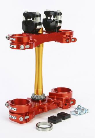 XTRIG ROCS TECH CLAMPS RED HON 22MM CRF250R '22-24 / CRF450R '21-24