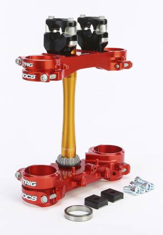 XTRIG ROCS TECH CLAMP SET RED HONDA 22MM CRF250R '18-21 / CRF450R '17-20