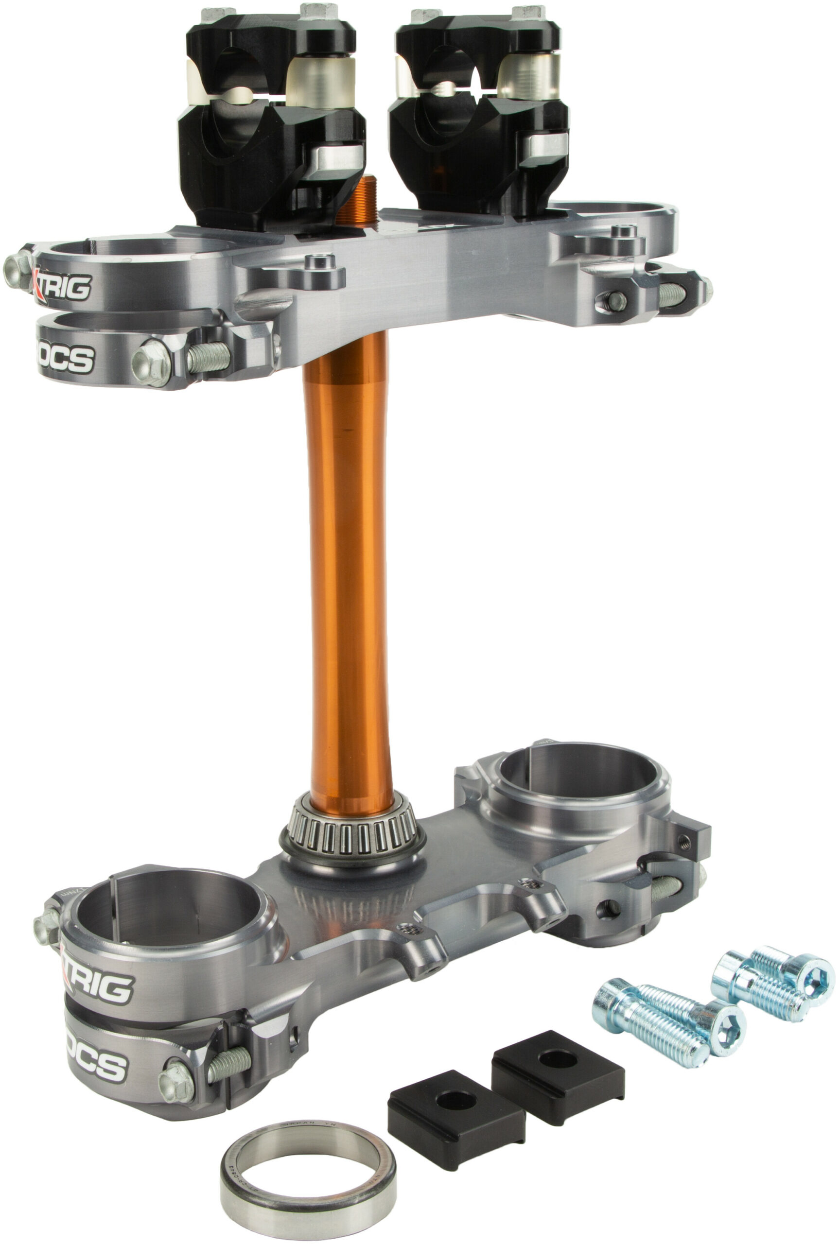 パーツ XTRIG ROCS XTRIG ROCS TECH CLAMP SET GREY SUZUKI 21.5MM RM-Z250 13-18