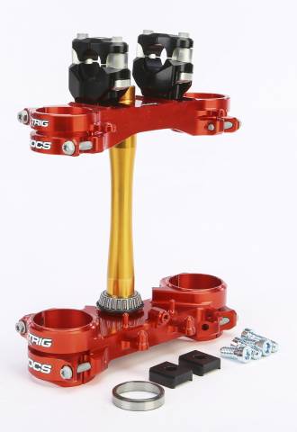 XTRIG ROCS TECH CLAMP SET RED HONDA 20MM CRF250R '14-17 / CRF450R '14-16