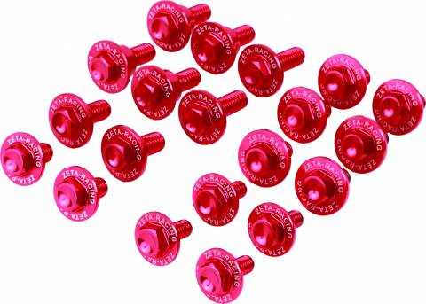 ZETA ALUMINUM BOLT KIT RED HON CRF450L/RL