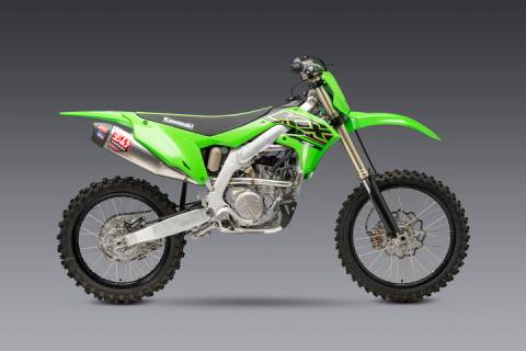 YOSHIMURA KX250 '21-24 RS-12 STAINLESS FULL EXHAUST, W/ ALUMINUM MUFFLER