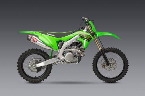 YOSHIMURA KX450 '19-23 RS-12 STAINLESS FULL EXHAUST, W/ ALUMINUM MUFFLER
