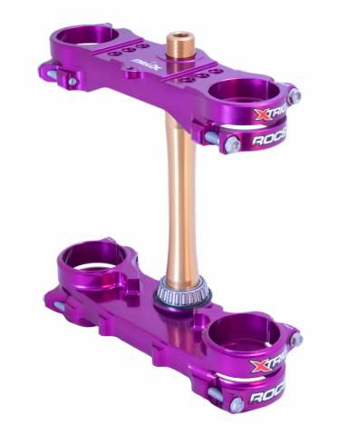 XTRIG ROCS TECH CLAMP SET PURPLE YAMAHA 22MM YZ250F '12-25 / YZ450F '10-25 - IN STOCK