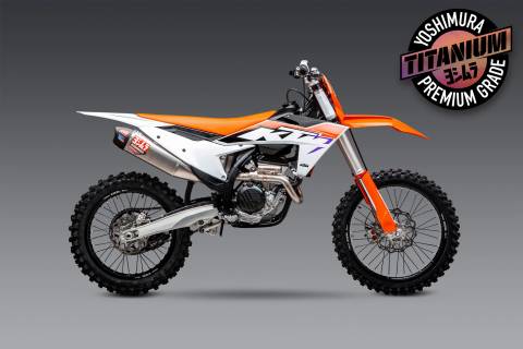 KTM450SX-F '23-25 / HUSKY FC450 '23-25 YOSHIMURA RS-12 TITANIUM FULL EXHAUST, W/ TITANIUM MUFFLER