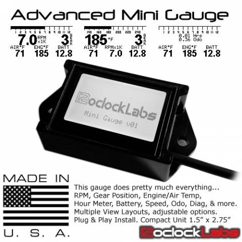 CRF250L Rally'12-20 - 12Oclock Labs Mini Gauge