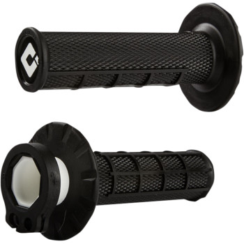 ODI MX V2 LOCK-ON HALF WAFFLE GRIPS BLACK