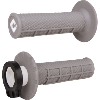 ODI MX V2 LOCK-ON HALF WAFFLE GRIPS - SOFT - GREY