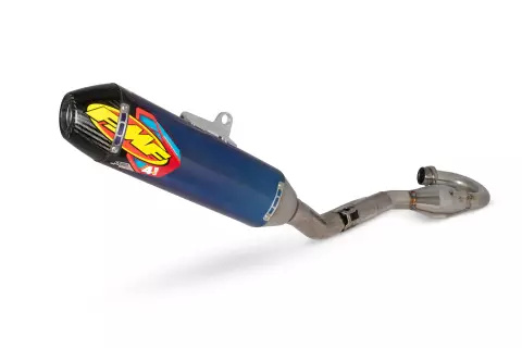 FMF FACTORY 4.1 RCT TITANIUM ANODIZED FULL SYSTEM W/ CARBON END CAP CRF250R/RX'25-