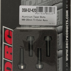 DRC ALUMINUM TAPER BOLTS TITANIUM M6X20MM 4/PK